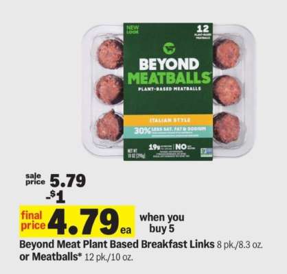 Beyond Meat Plant Based Breakfast Links or Meatballs