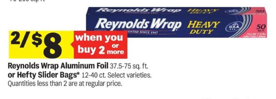 Reynolds Wrap Aluminum Foil or Hefty Slider Bags
