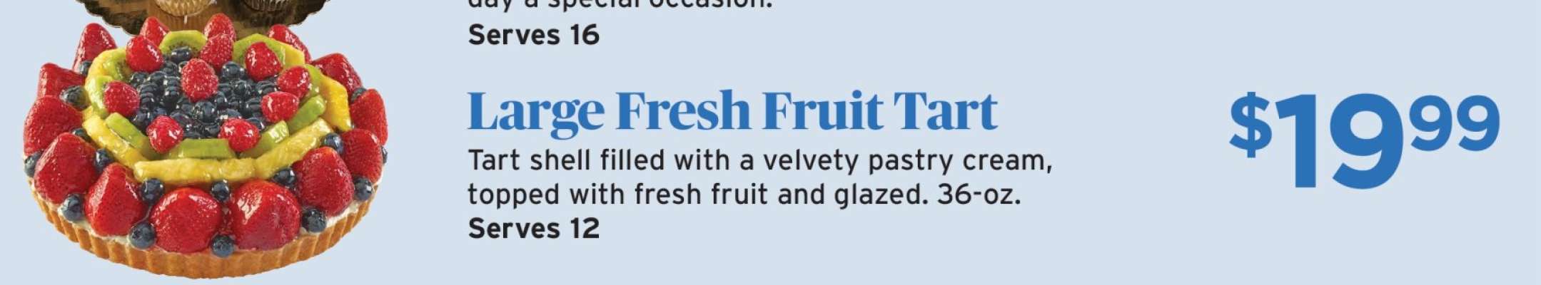 Large Fresh Fruit Tart