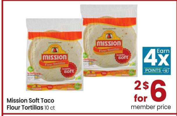Mission Soft Taco Flour Tortillas - 10 ct