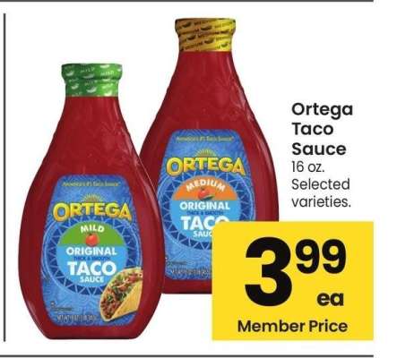 Ortega Taco Sauce* - 16 oz. Selected varieties.