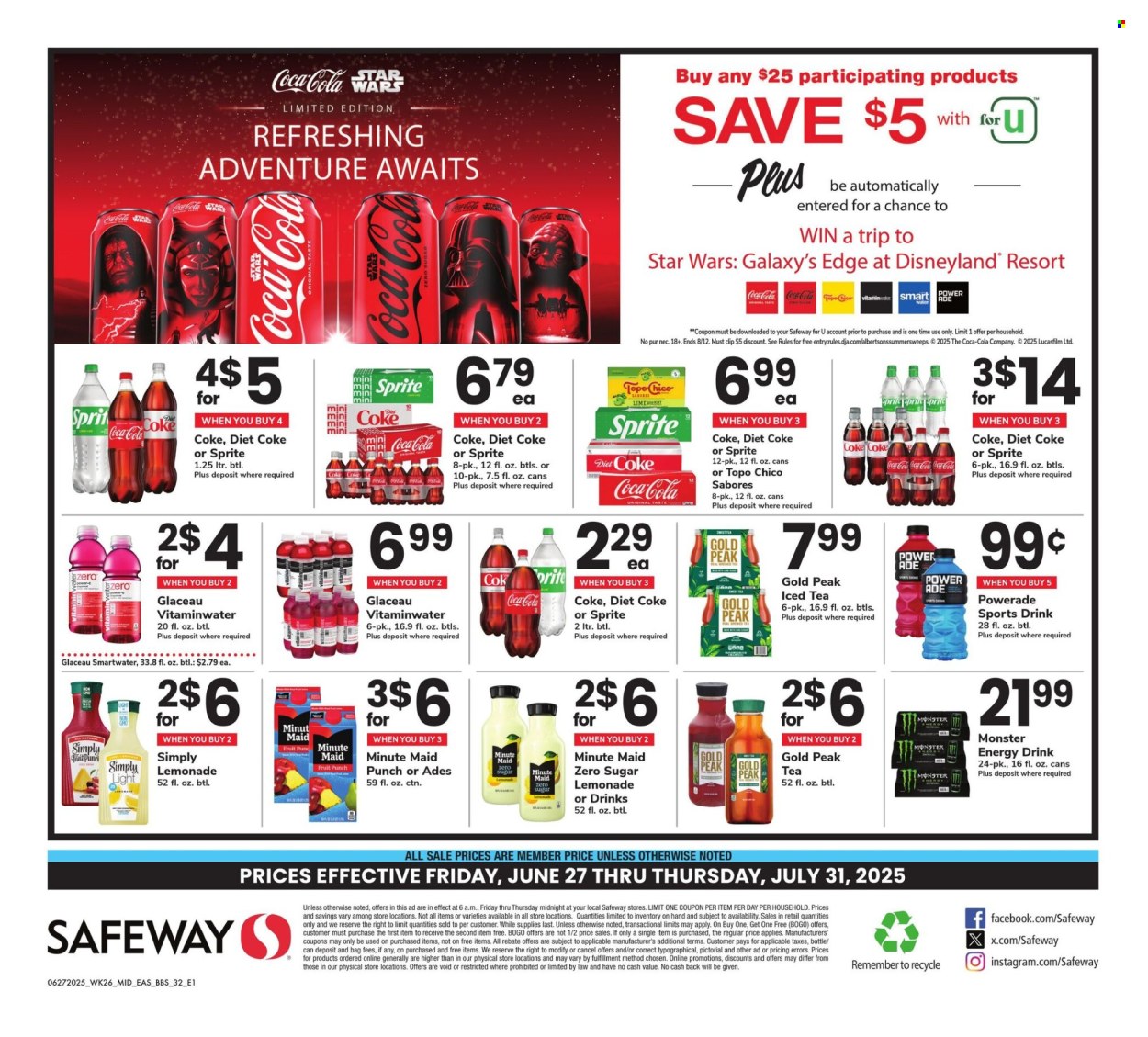 Safeway ad  - 06.27.2025 - 07.31.2025. Page 32