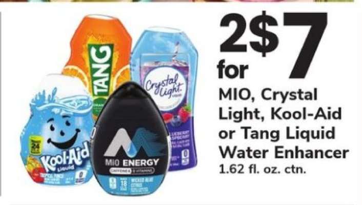 MiO, Crystal Light, Kool-Aid or Tang Liquid Water Enhancer