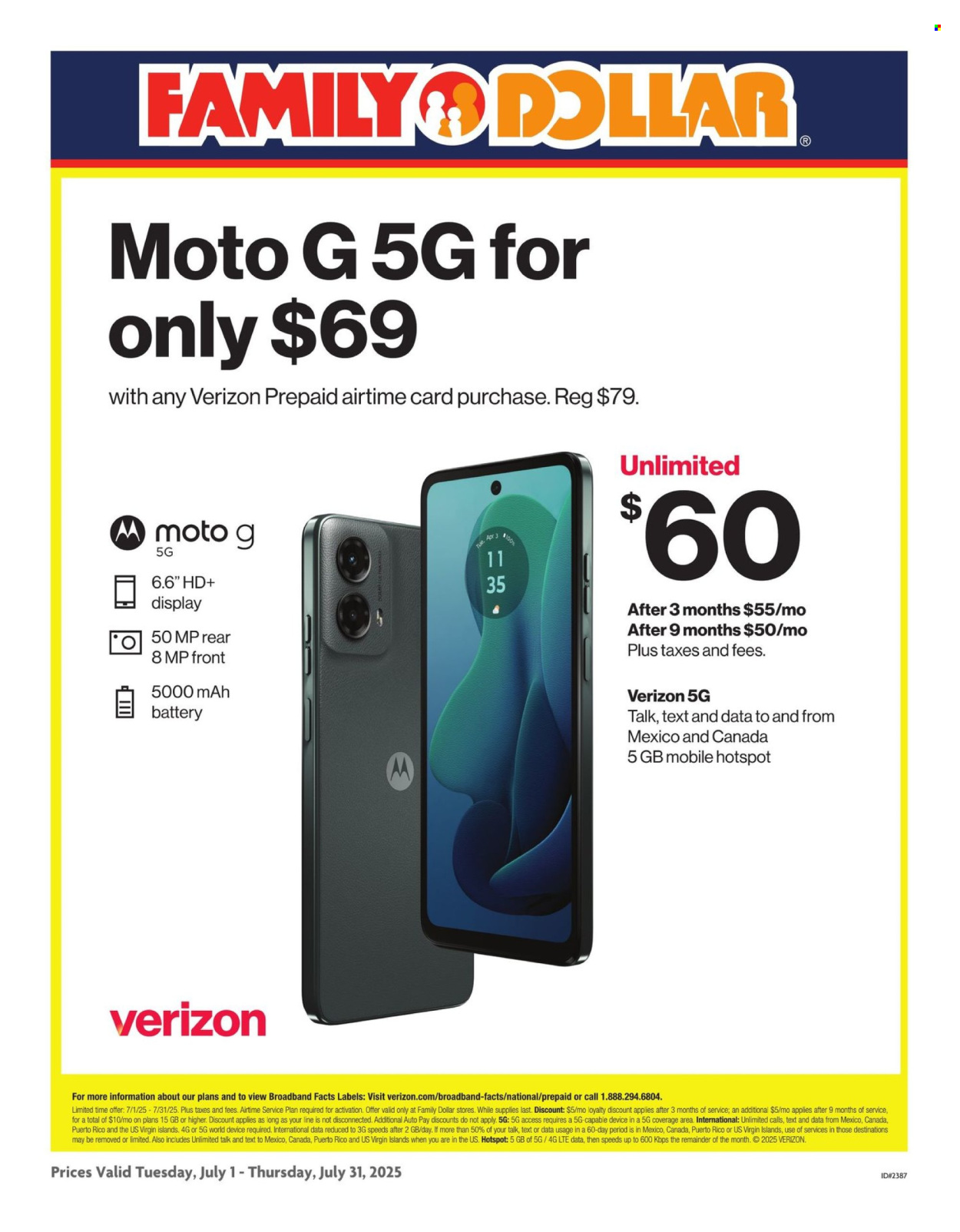 Family Dollar ad  - 07.01.2025 - 07.31.2025. Page 1