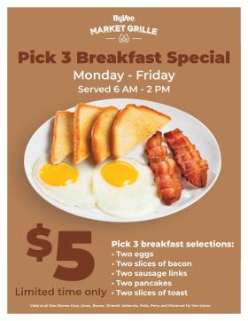 Hy-Vee - Pick 3 Breakfast Special