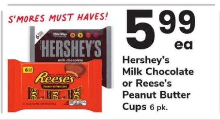 Hershey's Milk Chocolate or Reese's Peanut Butter Cups