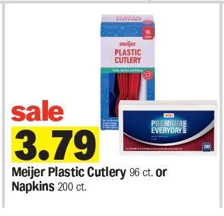 Meijer Plastic Cutlery or Napkins