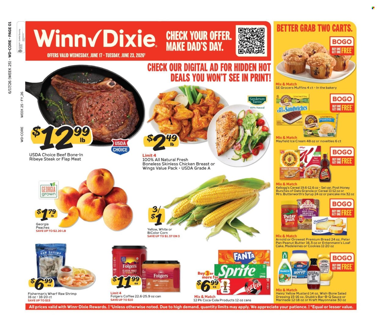 Winn Dixie ad  - 06.17.2026 - 06.23.2026. Page 1
