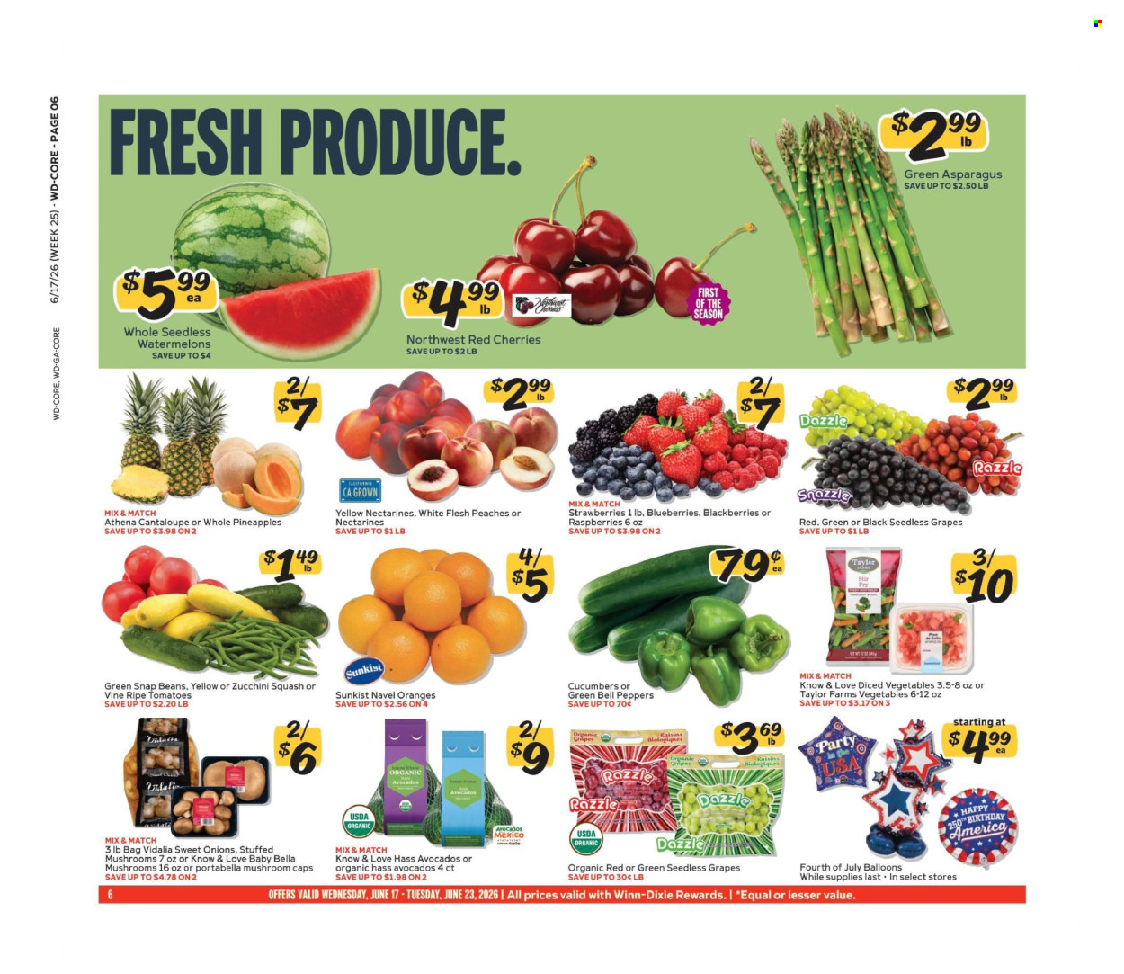 Winn Dixie ad  - 06.17.2026 - 06.23.2026. Page 6