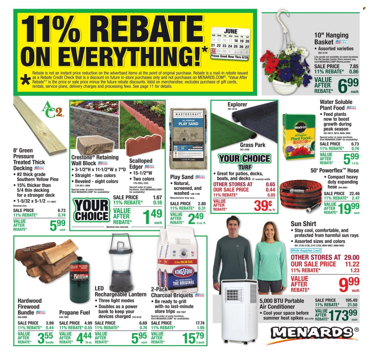 Menards ad  - 06.18.2026 - 06.28.2026. Page 1