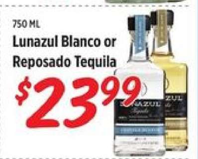 Lunazul Blanco or Reposado Tequila