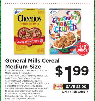 General Mills Cereal Medium Size