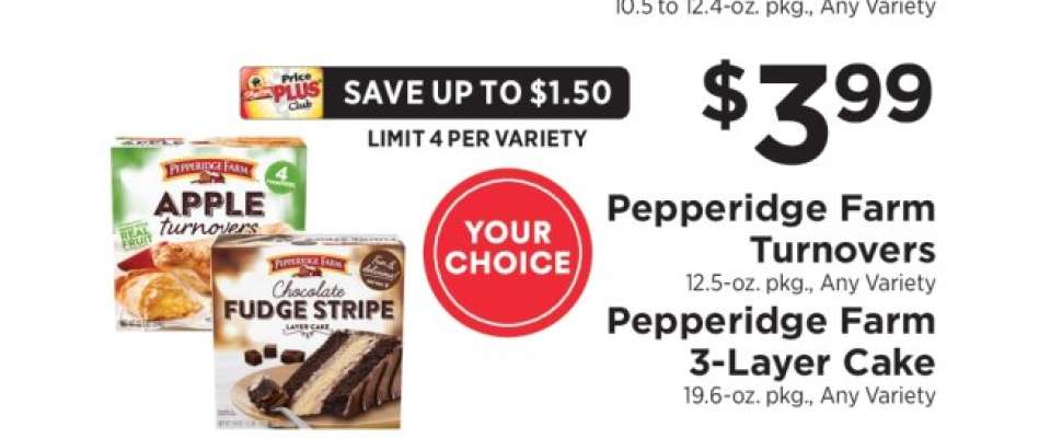 Pepperidge Farm Turnovers / Pepperidge Farm 3-Layer Cake