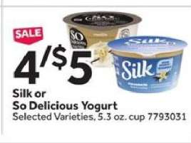 Silk or So Delicious Yogurt