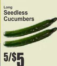 Long Seedless Cucumbers