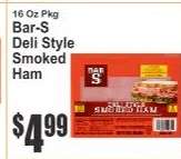 Bar S Deli Style Smoked Ham
