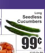 Long Seedless Cucumbers