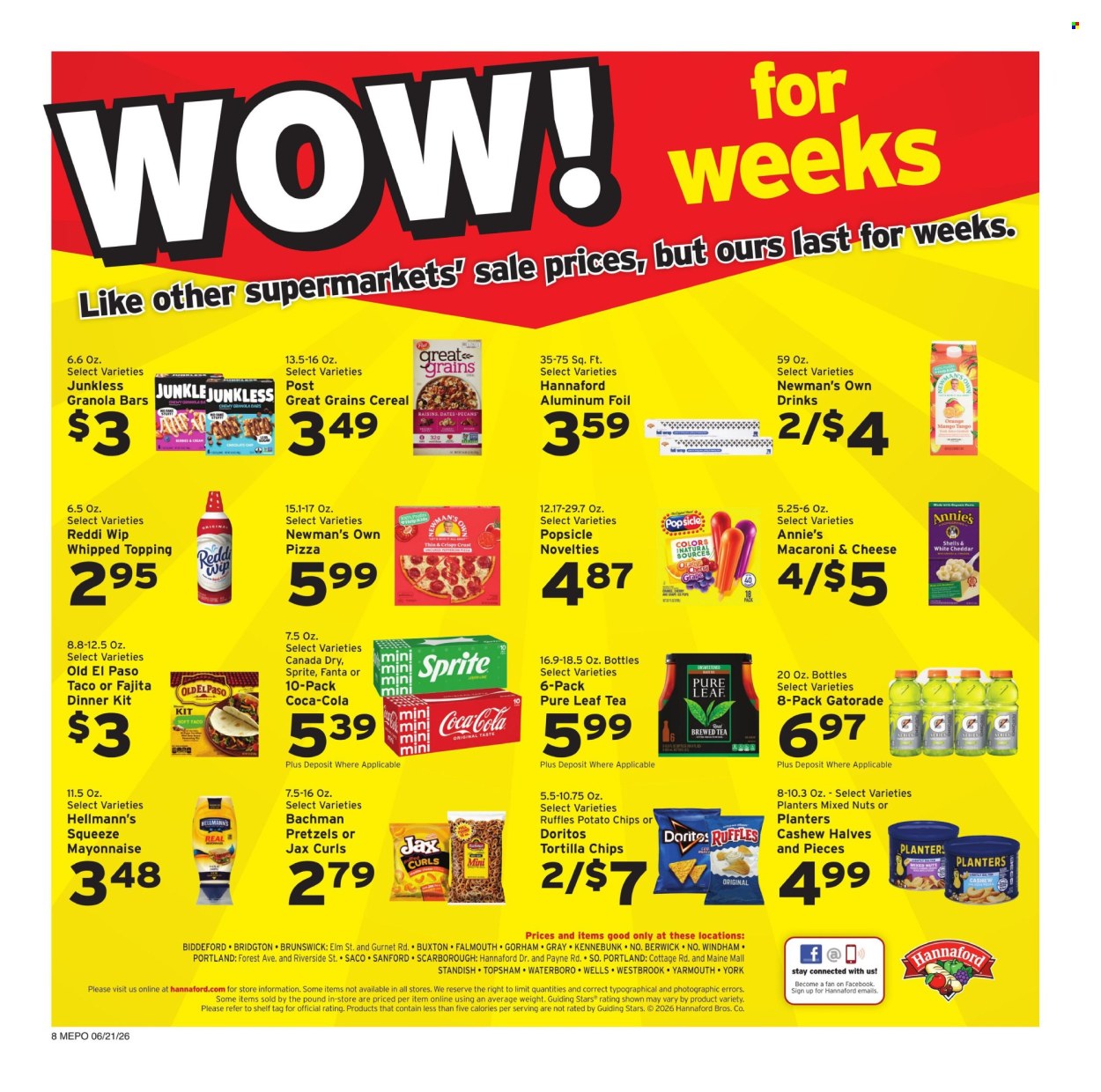 Hannaford ad  - 06.21.2026 - 06.27.2026. Page 8