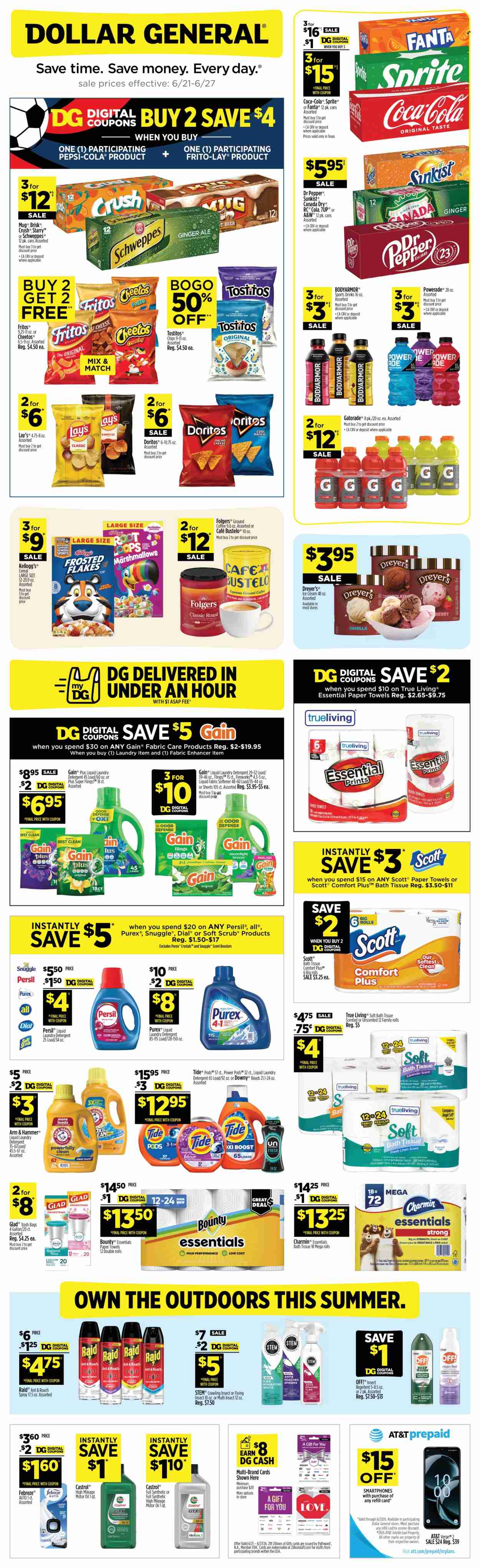 Dollar General ad  - 06.21.2026 - 06.27.2026. Page 1