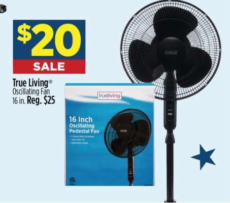 True Living® Oscillating Fan 16 in.