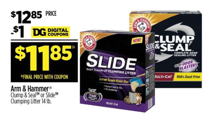 Arm & Hammer Clump & Seal™ or Slide™ Clumping Litter 14 lb.