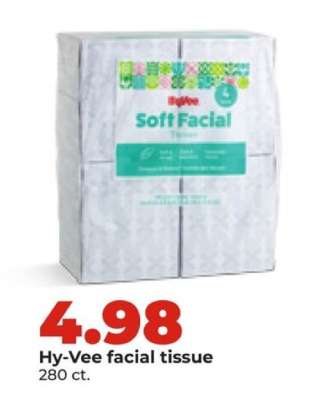 Hy-Vee facial tissue