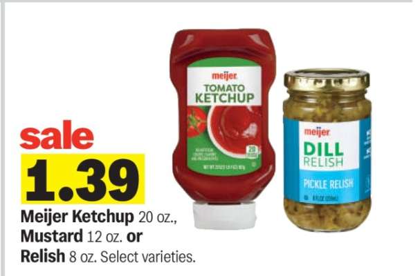Meijer Ketchup, Mustard or Relish