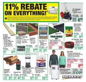 Menards - 11% Rebate* Sale        