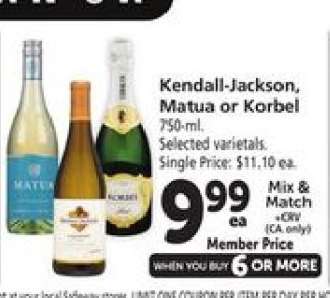 Kendall-Jackson, Matua or Korbel