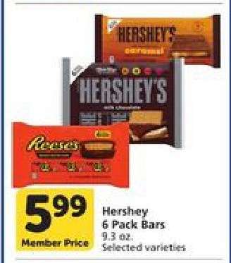 Hershey 6 Pack Bars