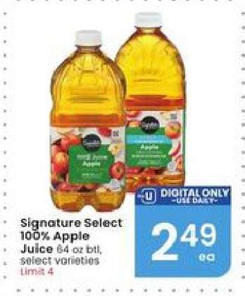 Signature Select 100% Apple Juice