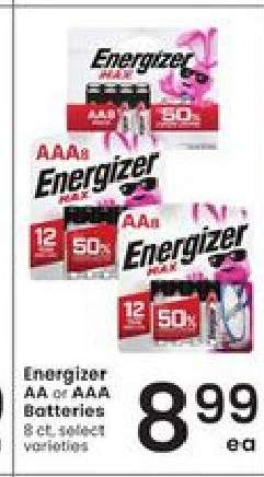Energizer AA or AAA Batteries*