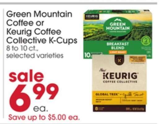 Green Mountain Coffee or Keurig Coffee Collective K-Cups