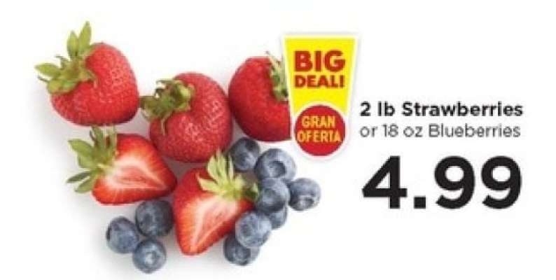 2 lb Strawberries or 18 oz Blueberries