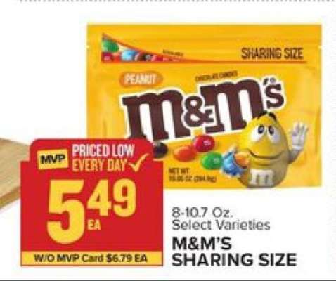 M&M's Sharing Size