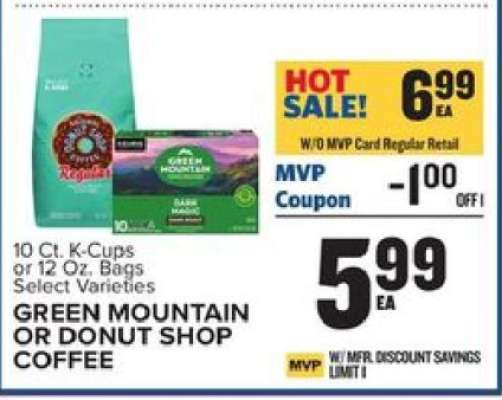Green Mountain or Donut Shop Coffee