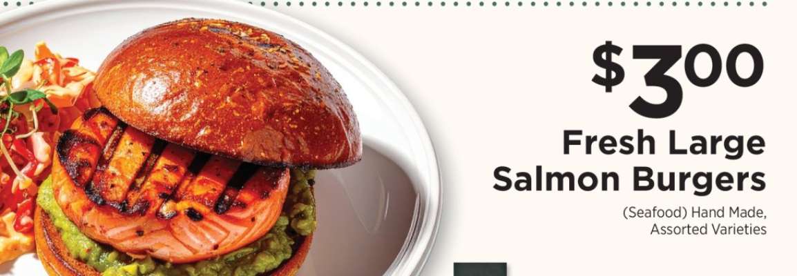 Fresh Large Salmon Burgers