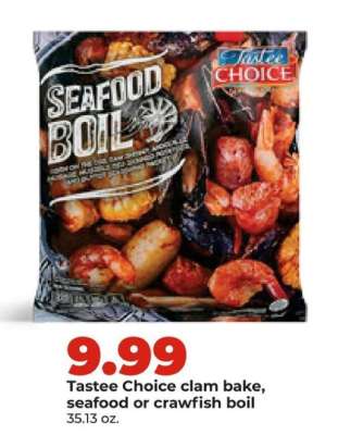 Tastee Choice clam bake, seafood or crawfish boil
