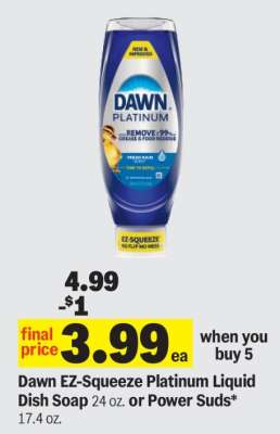 Dawn EZ-Squeeze Platinum Liquid Dish Soap*