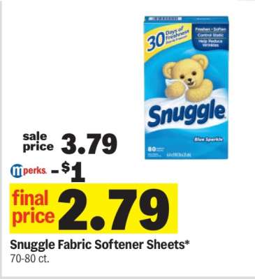 Snuggle Fabric Softener Sheets