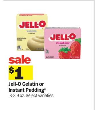 Jell-O Gelatin or Instant Pudding