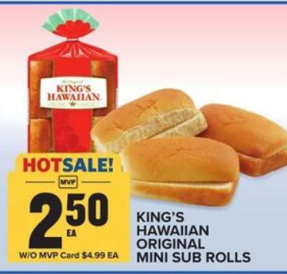 KING'S HAWAIIAN ORIGINAL MINI SUB ROLLS