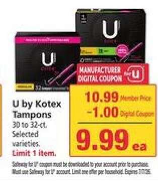 U by Kotex Tampons