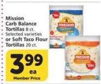 Mission Carb Balance Tortillas*
