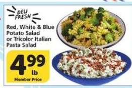 Red, White & Blue Potato Salad or Tricolor Italian Pasta Salad