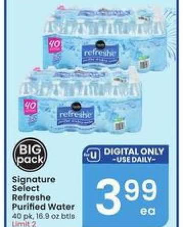 Signature SELECT refreshe Purified Water