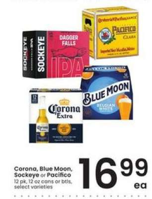 Corona, Blue Moon, Sockeye or Pacifico