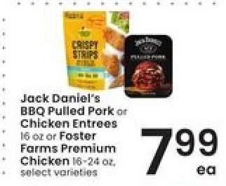 Jack Daniel's BBQ Pulled Pork or Chicken Entrées