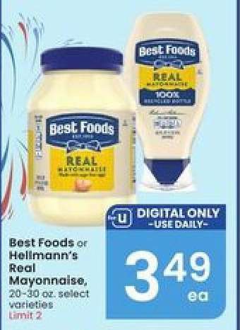 Best Foods or Hellmann's Real Mayonnaise