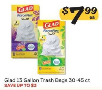 Glad 13 Gallon Trash Bags